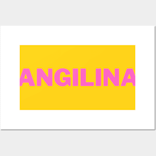 Yellow and Pink Pangilinan Surname Posters and Art